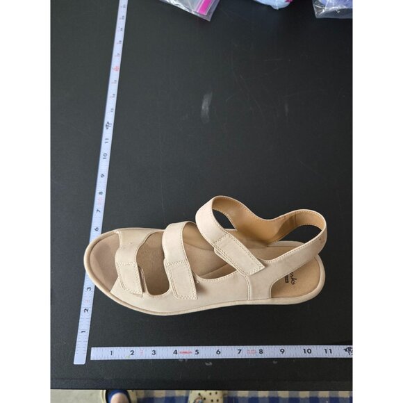 Clarks Soft Cushion Womens Reedly Juno Wedge Sandal Size 10W Neutral Summer - Picture 7 of 10
